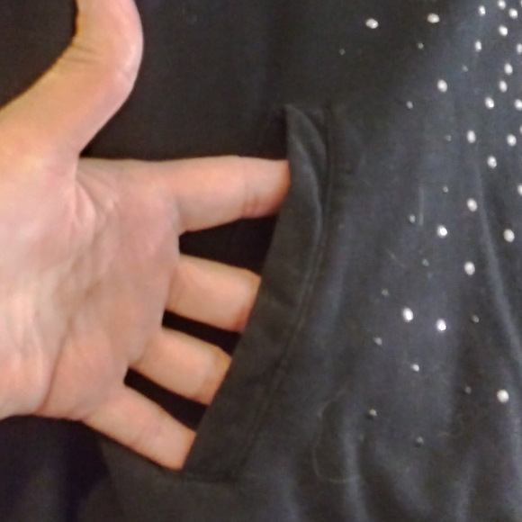 Black Studded Jacket by Calvin Klein, Ladies size S/M - Picture 5 of 7